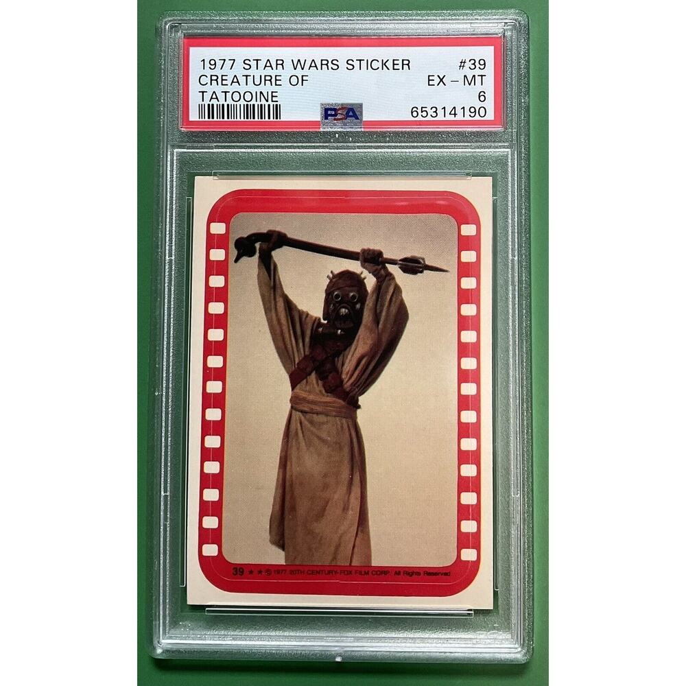 Star Wars 1977 Tusken Creature of Tatooine Sticker #39 PSA 6 CERT#65314190